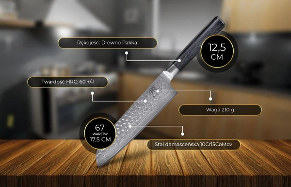 Shiori 撓 Chairo Santoku - uniwersalny, wielozadaniowy nóż szefa kuchni