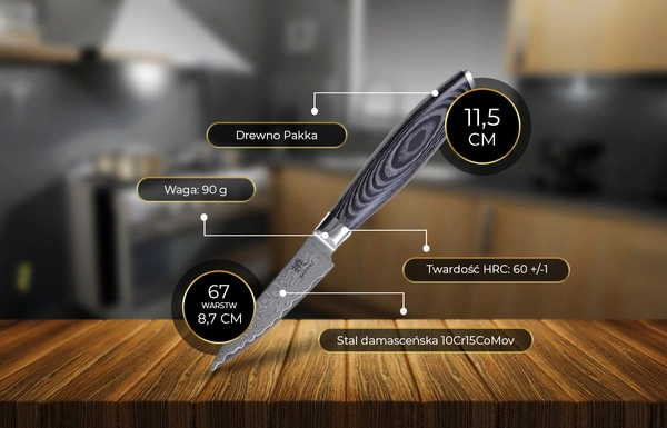 Shiori 撓 Kuro Shōto - nóż do obierania