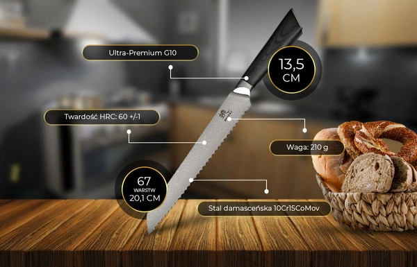 Shiori 撓 Hiashi Surai - nóż do krojenia pieczywa