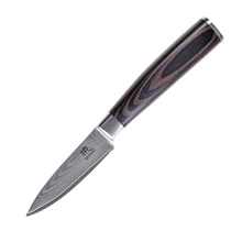 Shiori 3-Set 撓 Chairo Shōto + Santoku + Sifu - zestaw trzech noży ze stali damasceńskiej