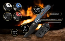 Shiori 撓 Daichi Gin nóż myśliwski ze stali 10Cr15CoMov z powłoką PVD