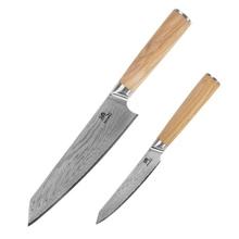 Shiori 2-Set 撓 Orību Murō i Sifu zestaw dwóch noży ze stali damasceńskiej