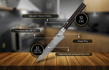 Shiori 撓 Kyoto Murō - japoński nóż uniwersalny ze stali damasceńskiej VG10