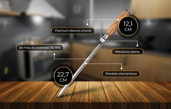 Shiori 撓 Togi diamentowy musak/stalka do podostrzenia noży