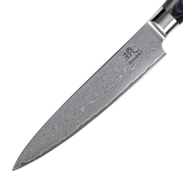 Shiori 3-Set 撓 Kuro Murō + Santoku + Sifu - zestaw trzech noży ze stali damasceńskiej