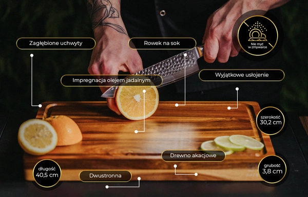 Shiori 撓 Akashia Bōdo gruba deska dwustronna do krojenia