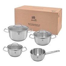 Shiori 撓 Steel Series Pro 316 zestaw garnków indukcja 7 elementów 