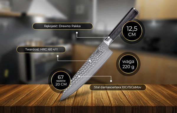 Shiori 撓 Chairo Sifu - profesjonalny nóż szefa kuchni