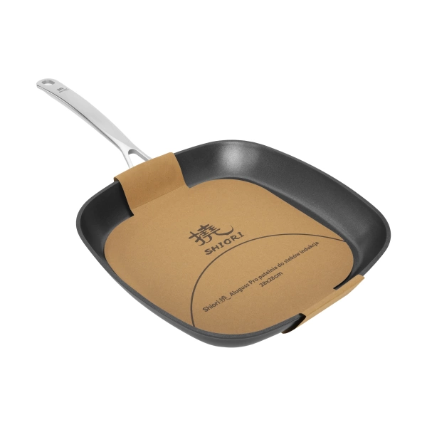 Shiori 撓 Aluguss Pro patelnia do steków z powłoką ceramiczną indukcja 28x28 cm