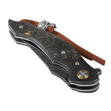 Shiori 撓 Ryoshi - nóż myśliwski ze stali damasceńskiej