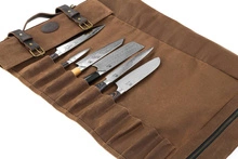 Shiori 撓 Messeretui aus Leder 12 Taschen und zwei kleine Taschen mit Reißverschluss