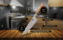 Shiori 撓 Orību Sifu profesjonalny nóż szefa kuchni