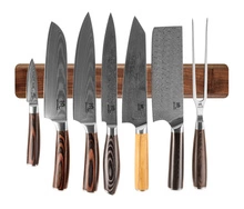 Shiori 撓 Hangu suru magnetische Messerschiene in Walnuss