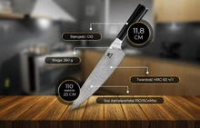 Shiori 撓 Yasashi-sa Sifu- profesjonalny nóż szefa kuchni