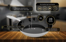 Shiori 撓 Stainless Steel 304 patelnia z powłoką ceramiczną indukcja 28 cm