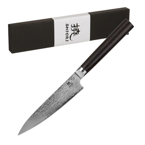 Shiori 撓 Kyoto Murō - japoński nóż uniwersalny Seki/Japonia ze stali damasceńskiej VG10