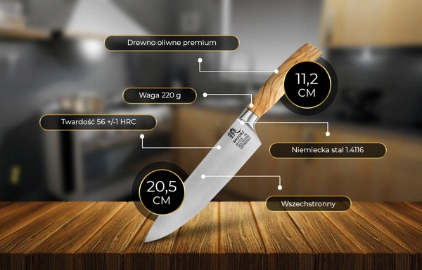 Shiori 撓 Orību Sifu profesjonalny nóż szefa kuchni